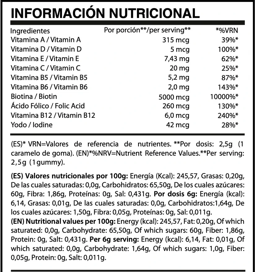 Hair&Nails Vitaminas Gominolas - Imagen 4