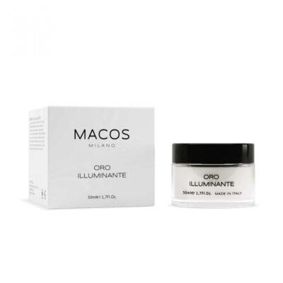 Crema facial iluminadora dorada Línea MACOS - 50ml